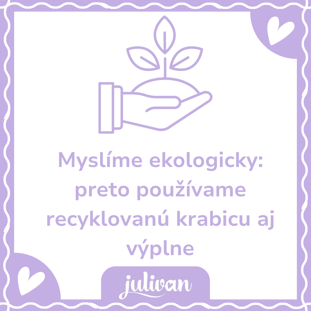 Myslíme, ekologicky recyklovaná krabica recyklované výplne